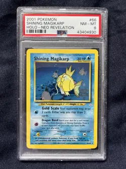 Pokemon TCG Shining Magikarp Neo Revelation Holo Rare 66/64 PSA 8 NM-MT - Image 1