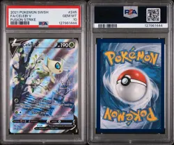 2021 POKEMON SWSH FUSION STRIKE #245 FA CELEBI V PSA 10 GEM MINT Eng - Image 3
