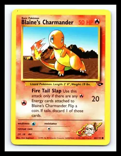 💥 Blaine's Charmander 2000 Gym Challenge Non Holo # 60/132 Pokemon - Image 1
