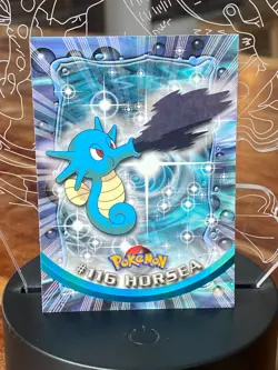 Horsea #116 Pokemon Topps 1999/2000 TV Animation Blue Logo Series 1 - Image 1