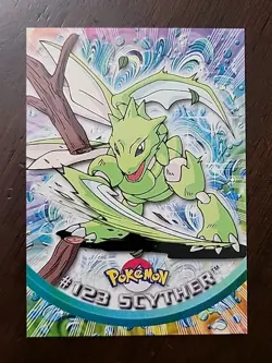 NM! Topps Pokemon Series 3 - Scyther #123 - Blue Label - Non Holo Tv Animation - Image 1