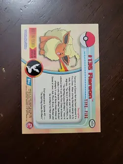 NM! Flareon #136 - Pokemon Topps Series 3 - Blue Logo Tv Animation Edition - Image 2