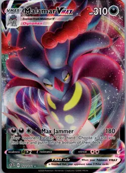 Malamar VMAX 122/192 Holo Rare VMAX Rebel Clash Pokemon Near Mint - Image 1