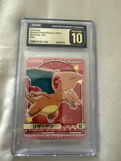 2023 Pokemon Charizard Scarlet & Violet Holo Marumiya Stickers CGC 10 PRISTINE - Image 1