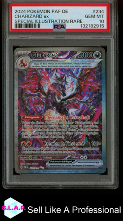 CHARIZARD EX SPECI4L ILL RARE POKEMON GER PAF DE-PALDEAN FATES 2024 234 PSA 10 - Image 1