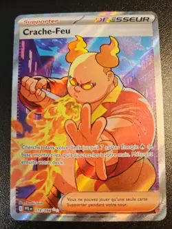 Carte Pokemon CRACHE FEU Flammes Fantasmagoriques - FA PFL FR - 119/094- Neuf - Image 1