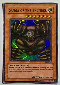 Sanga Of The Thunder MRD-025 (HP) Unlimited Super Rare 1996 Yu-Gi-Oh! Card - Image 1