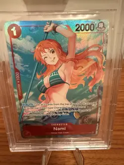 2022 One Piece Nami 016 Romance Dawn Alternate Art PRE-ERRATA BGS 10 - Image 2