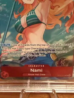 2022 One Piece Nami 016 Romance Dawn Alternate Art PRE-ERRATA BGS 10 - Image 4