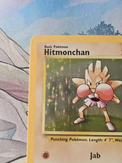 1999 Pokemon TCG Hitmonchan Holo Rare Card 7/102 Unlimited Base Set - Image 4