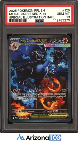 Pokemon 2025 Mega Charizard X ex 125/094 SIR Phantasmal Flames GEM MINT PSA 10 - Image 1