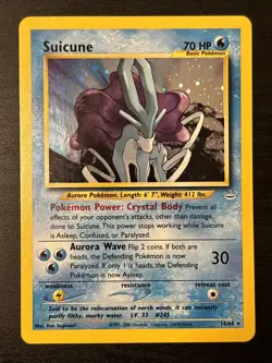 Pokemon TCG Suicune Neo Revelation Holo Card 14/64 Unlimited Rare Wotc Holo Nm- - Image 1