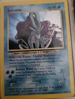 Pokemon TCG Suicune Holo Rare Card 14/64 Neo Revelation - Image 1