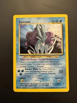 Pokemon TCG Suicune Holo Rare Card 14/64 Neo Revelation - Image 1