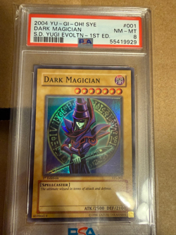 2004 SYE-001 YU-GI-OH! DARK MAGICIAN 1ST EDITION PSA 8 - Image 1