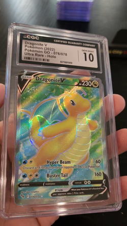 DRAGONITE V - HOLO - CGC GEM 10 - 2022 POKEMON GO ULTRA RARE - 076/078 - Image 2