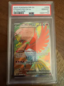 Pokemon Ethan's Ho-Oh ex Ultra Rare Holo PSA 10 Sv10 Destined Rivals #209/182 - Image 1
