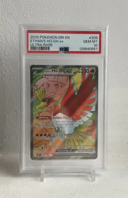 2025 Pokemon Destined Rivals Ethan’s Ho-Oh ex 209/182 PSA 10 - UK Stock - Image 1