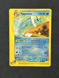 NM Vaporeon 33/144 Skyridge Rare Pokemon Card - Image 1