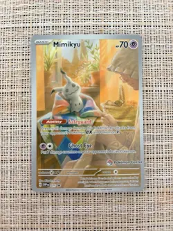 Mimikyu 075 POKEMON CENTER STAMPED PROMO Scarlet & Violet HOLO NM Pokemon Card - Image 1