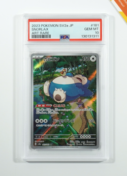 Pokemon PSA 10 Snorlax #181 Sv2a Card 151 Art Rare 2023 Japanese - Image 1