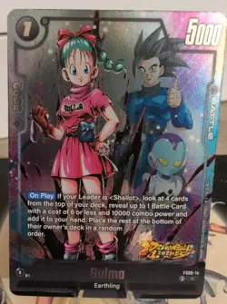 Special Teen Bulma Shallot FS09-14 Dragon Ball Fusion World Legends Stamped Card - Image 1