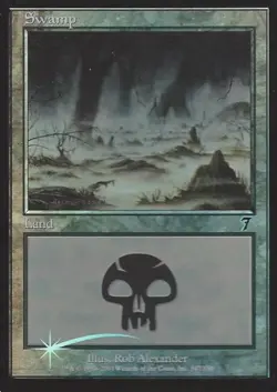 MTG English Swamp (347) NM Foil 7th Edition - Image 1