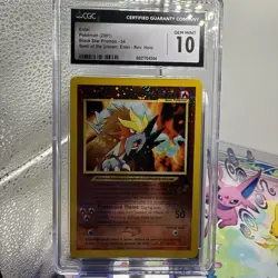 CGC 10 GEM MINT Entei 2001 Black Star Promos 34 Reverse Holo Swirl Pokemon Card - Image 1