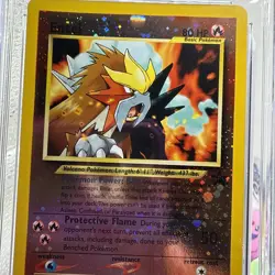 CGC 10 GEM MINT Entei 2001 Black Star Promos 34 Reverse Holo Swirl Pokemon Card - Image 4