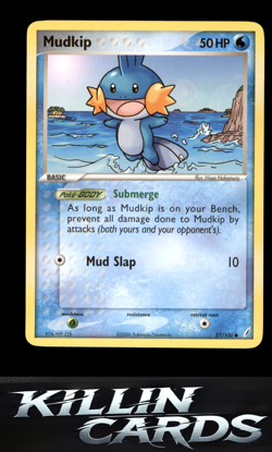 Mudkip - 057/100 57/100 Pokemon Common Crystal Guardians Card LP - Image 1