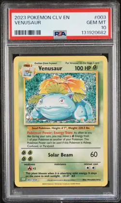 Pokemon Venusaur 003/034 Trading Card Game Classic Collection PSA 10 - Image 1