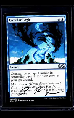 MTG Magic The Gathering Ultimate Masters AP Artist Proof Auto #47 Circular Logic - Image 1