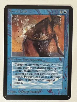 Magic the Gathering MTG Alpha Power Leak NM- (Beta Bob) - Image 1