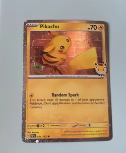 Pokemon TCG: Pikachu Stamped PROMO 51/162 - 2026 Pokemon Day 30th Anniversary - Image 1