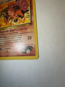 Pokemon TCG Brock's Vulpix Gym Challenge (W Stamp) 37/132 2000 Ken Sugimori - Image 2
