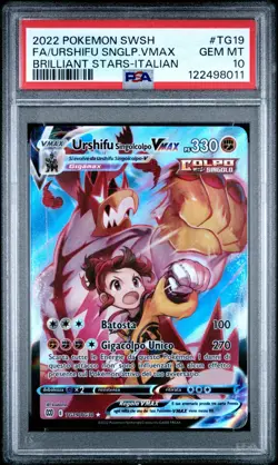Pokemon PSA 10 Single Strike Urshifu Vmax #TG19 FA Astri Lucenti 2022 italiano - Image 2