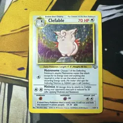 Pokemon TCG Clefable Jungle 1/64 Holo Unlimited Holo Rare LP/MP - Image 1