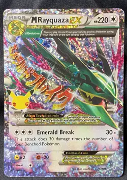 Pokemon Mega M RAYQUAZA EX 76/108 - Celebrations HOLO Full Art Ultra RARE - MINT - Image 2