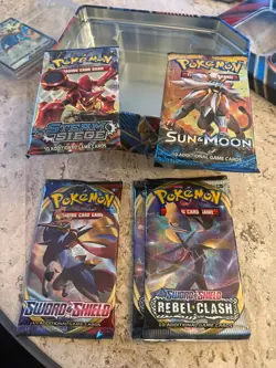 Pokemon TCG Galar Zacian V Tin (5 Pack Total) NEW Sealed Steam Siege Rebel Clash - Image 3