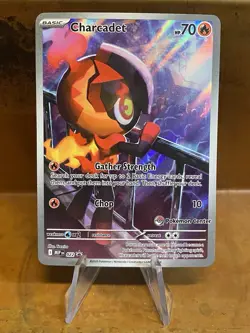 Charcadet ETB Promo Pokemon Center Stamped 022 Phantasmal Flames NM/MINT - Image 1