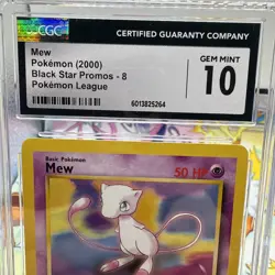 2000 Pokemon Mew Black Star Promo #8 Pokemon League CGC 10 GEM MINT - Image 2