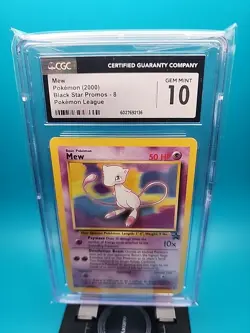 2000 Pokemon Mew Black Star Promo #8 Pokemon League CGC 10 GEM MINT - Image 1