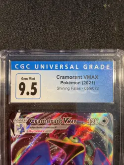 2021 Pokemon Shining Fates 55 Cramorant VMAX CGC 9.5 Mint Full Art Graded TCG - Image 4