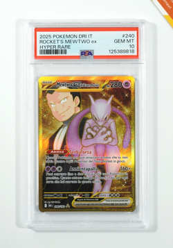 Pokemon PSA 10 Rocket's Mewtwo Ex #240 DRI IT Rivali Predestinati 2025 Italiano - Image 1