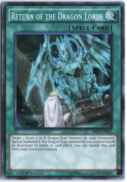 Yugioh - Return of the Dragon Lords SR02-EN025 1st Edition - Structure Deck: Ris - Image 1