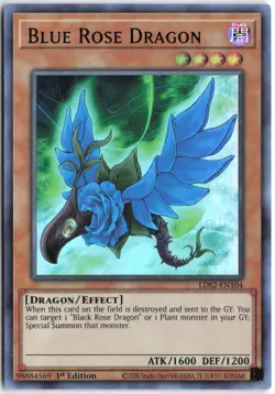 Yugioh - Blue Rose Dragon (Purple) LDS2-EN104 1st Edition - Legendary Duelists: - Image 1