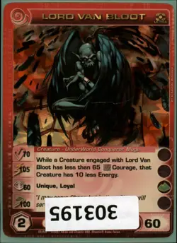 (303195) LORD VAN BLOOT 70/105/60/100/60 (1 Max Stats) Ultra Rare Chaotic Card - Image 1