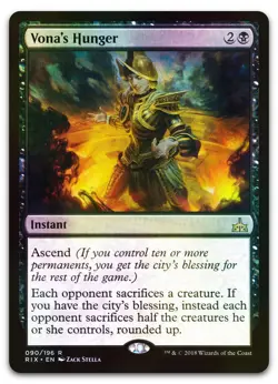 Vona's Hunger #90 (Foil) (NM) Rivals of Ixalan RIX Magic MTG - Image 1