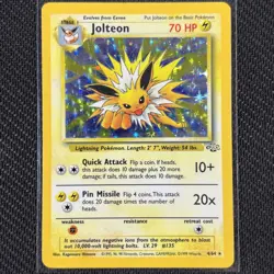 Jolteon 04/64 Holo Rare Pokemon Card English Jungle 1999 WOTC TCG CCG Unlimited - Image 1