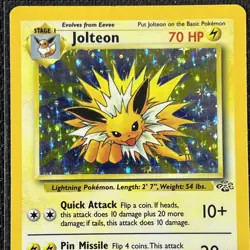 Jolteon 04/64 Holo Rare Pokemon Card English Jungle 1999 WOTC TCG CCG Unlimited - Image 3
